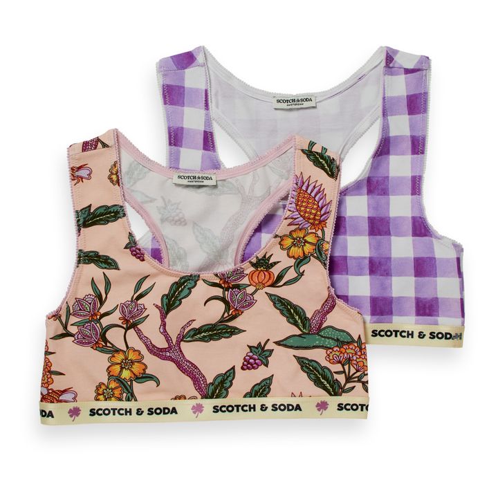 Printed Bralette Two Pack | Violett- Produktbild Nr. 0