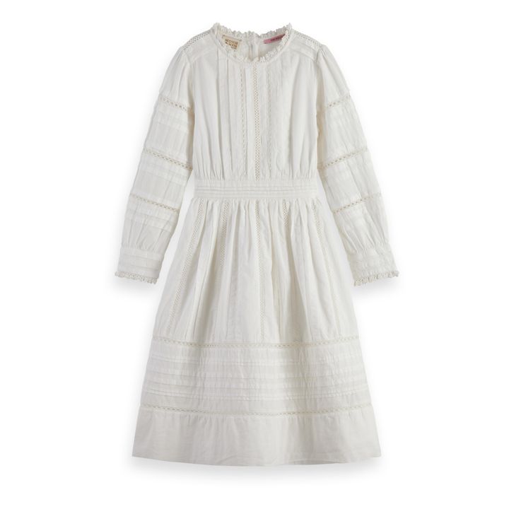 Robe Longue Manches Longues | Blanc- Image produit n°0
