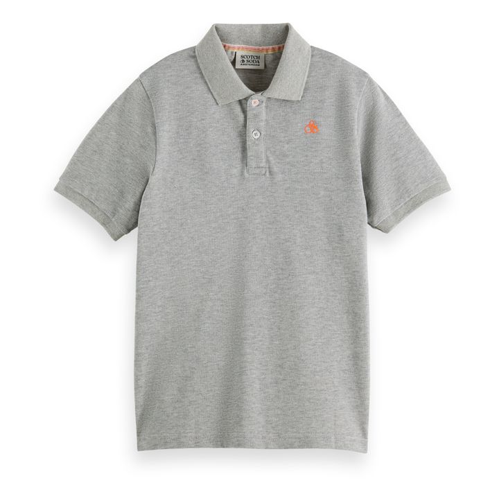 Fabric Polo Shirt | Grau Meliert- Produktbild Nr. 0