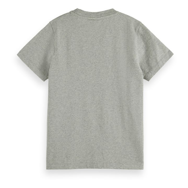 Surf Artwork Organic Cotton T-shirt | Grigio chiné- Immagine del prodotto n°2
