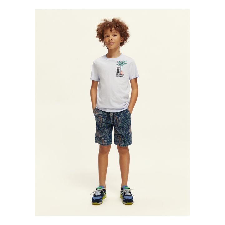 Cornflower Artwork Regular Fit T-shirt | Azzurro- Immagine del prodotto n°1