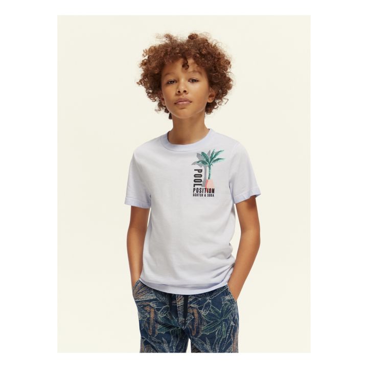 Cornflower Artwork Regular Fit T-shirt | Azzurro- Immagine del prodotto n°2