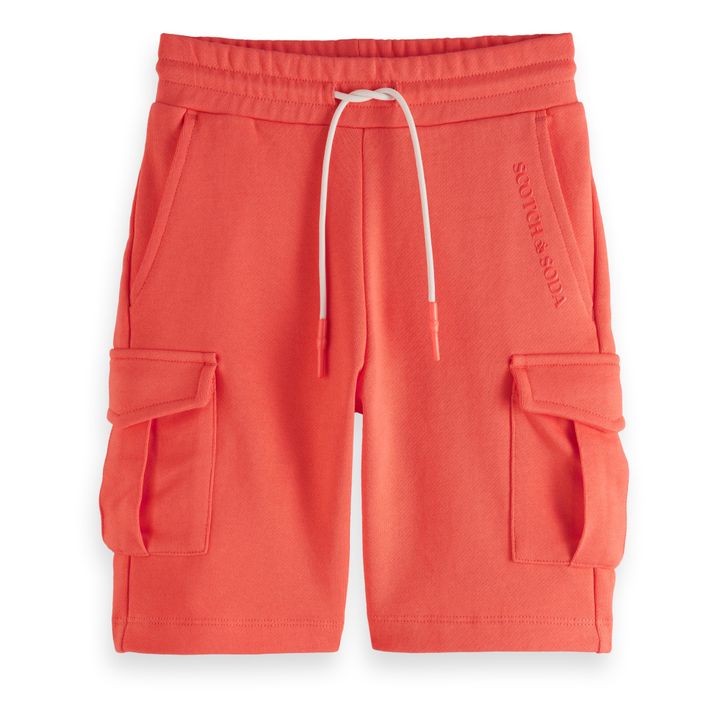 Organic Cotton Cargo Shorts | Coral- Imagen del producto n°0