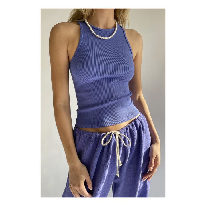 Camiseta interior acanalada | Violeta- Imagen del producto n°1