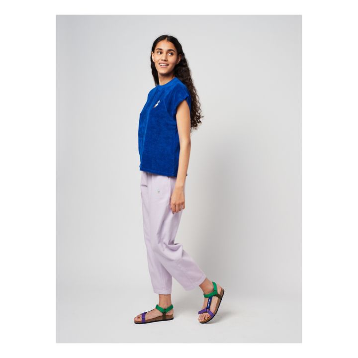 Camiseta tejido toalla de algodón ecológico Pelican | Azul- Imagen del producto n°3