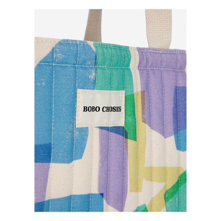 Bolsa estilo tote bag de algodón ecológico, con estampado colorido | Crudo- Imagen del producto n°2