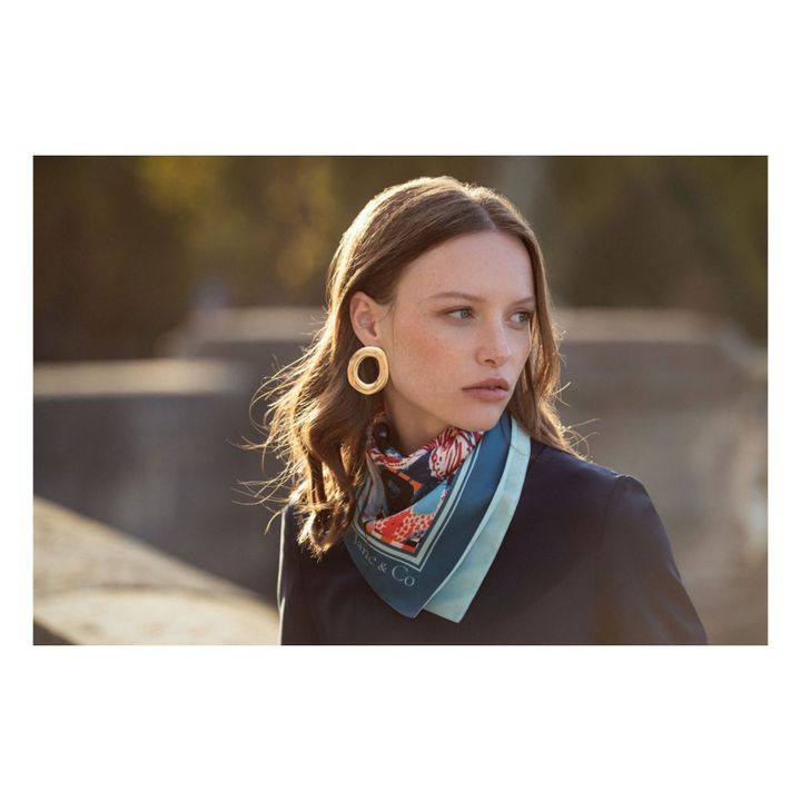 Foulard reversibile Lila/Nora 60x60cm | Blu- Immagine del prodotto n°1