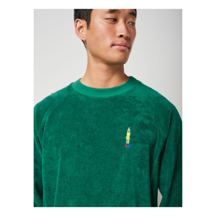 Organic Cotton Terry Sweatshirt | Green- Product image n°3