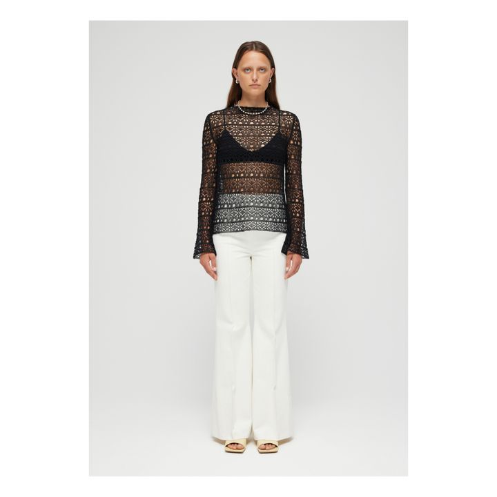 Macramé Top | Nero- Immagine del prodotto n°1