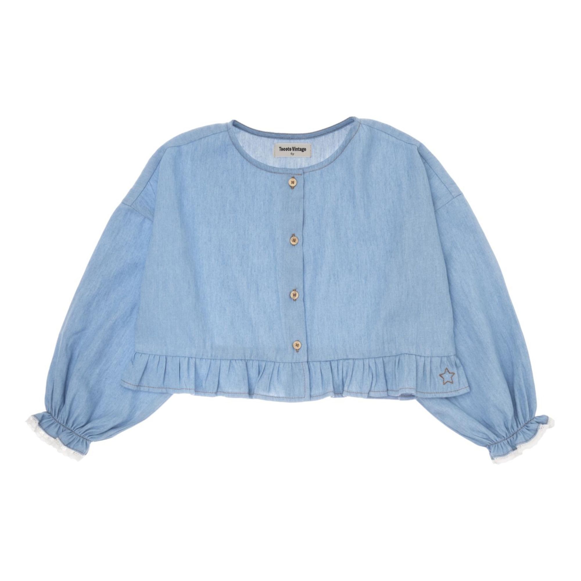 Blusa de cambray | Vaquero- Imagen del producto n°0
