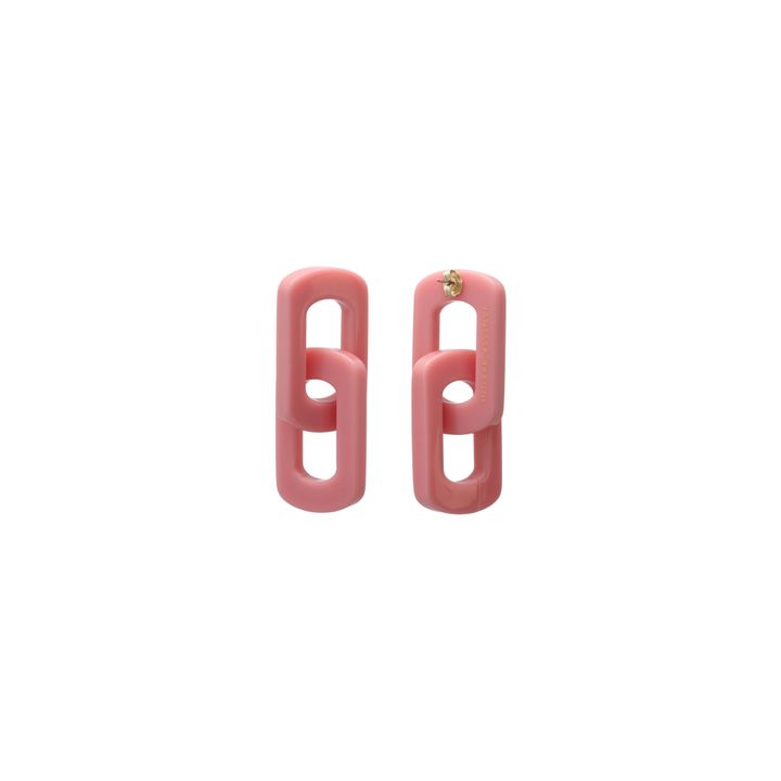 Boucles d'Oreilles Edge Double | Rose- Image produit n°0