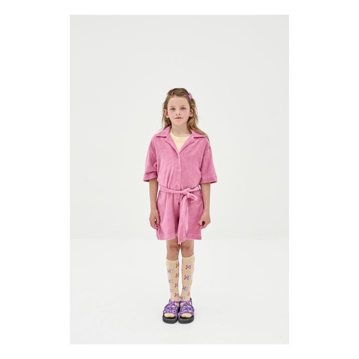 Terry Cloth Playsuit | Rosa- Produktbild Nr. 6