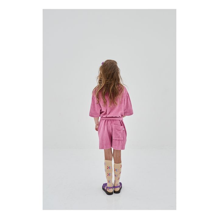 Terry Cloth Playsuit | Rosa- Produktbild Nr. 7