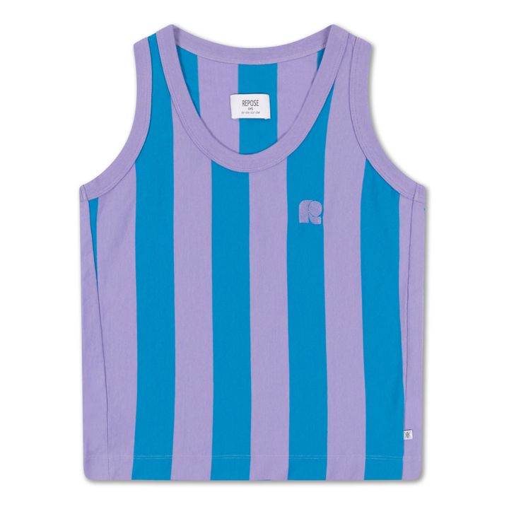 Camiseta de tirantes a rayas | Azul- Imagen del producto n°0