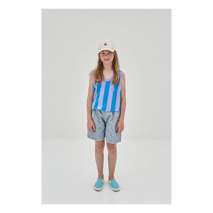 Camiseta de tirantes a rayas | Azul- Imagen del producto n°1