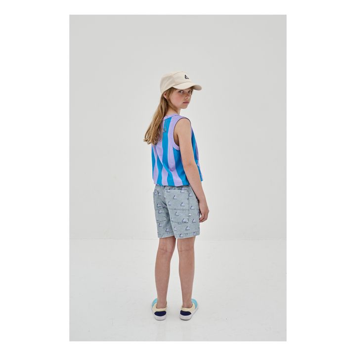 Camiseta de tirantes a rayas | Azul- Imagen del producto n°3