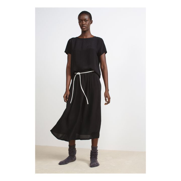 Jupe Hurtado Cupro | Noir- Image produit n°1