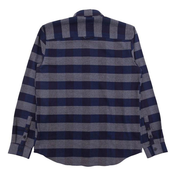 Flannel Relaxed Overshirt | Azul Marino- Imagen del producto n°2