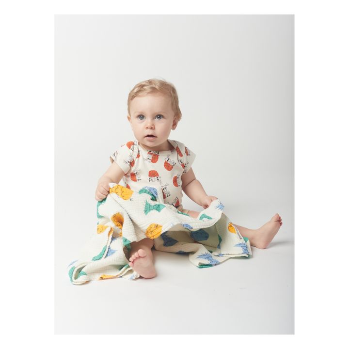 Fish Organic Cotton Muslin Blanket | Crudo- Imagen del producto n°1