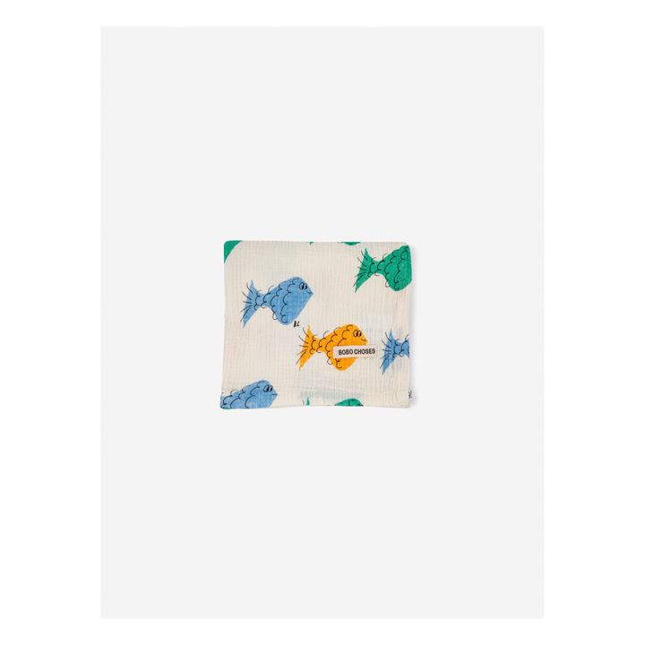 Fish Organic Cotton Muslin Blanket | Crudo- Imagen del producto n°3