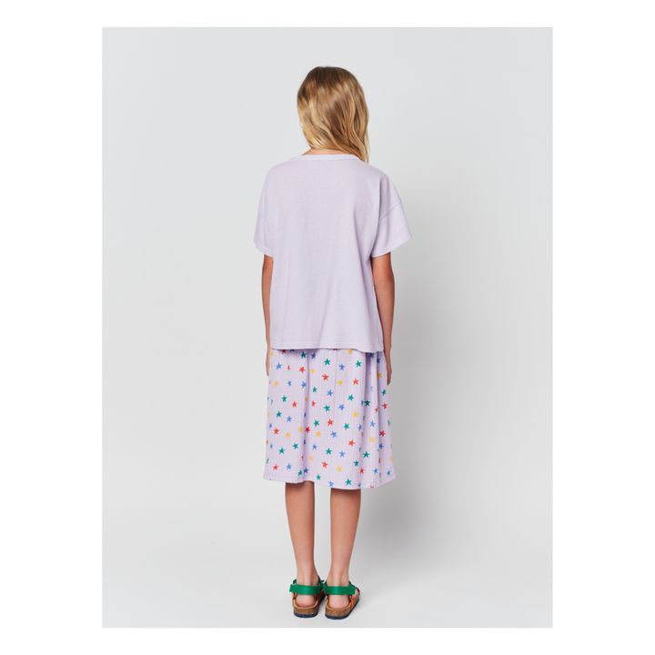 Camiseta de algodón orgánico Flores | Lila- Imagen del producto n°4