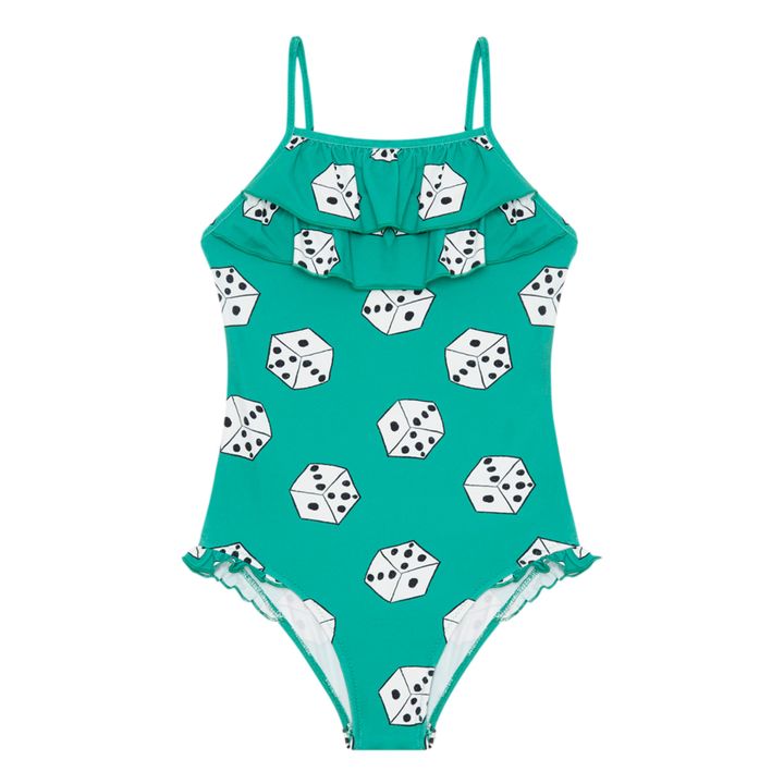 Cubes Recycled Polyester One-Piece Swimsuit | Verde- Imagen del producto n°0