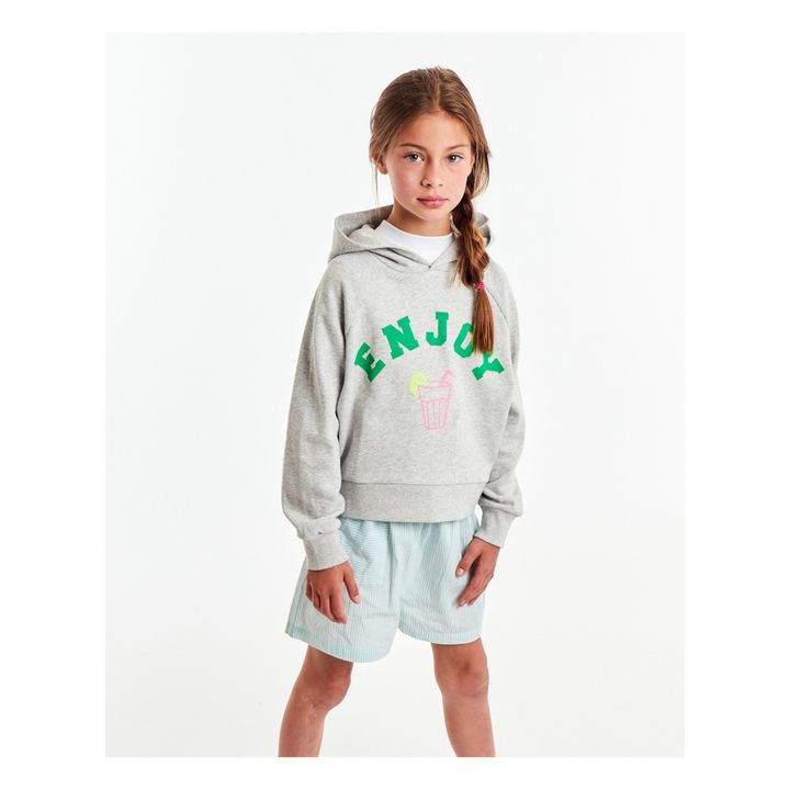 Kapuzen-Sweatshirt Lea Enjoy aus recycelter Baumwolle | Grau Meliert- Produktbild Nr. 1