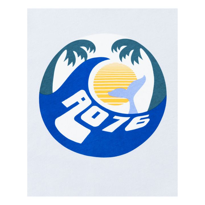 T-shirt Mat Aloha in cotone ricilato | Azzurro- Immagine del prodotto n°3