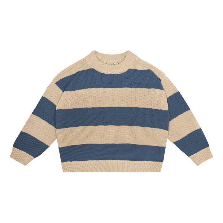 Gestreifter Pullover aus Bio-Baumwolle Emanuelle | Blau- Produktbild Nr. 0