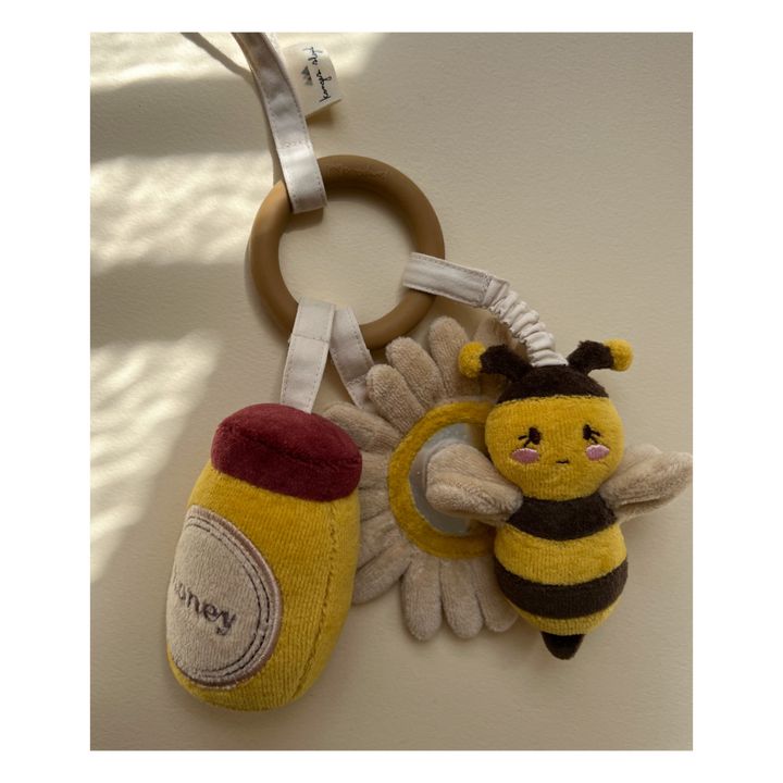 Hochet d'activités en coton bio Miel | Amarillo- Imagen del producto n°2