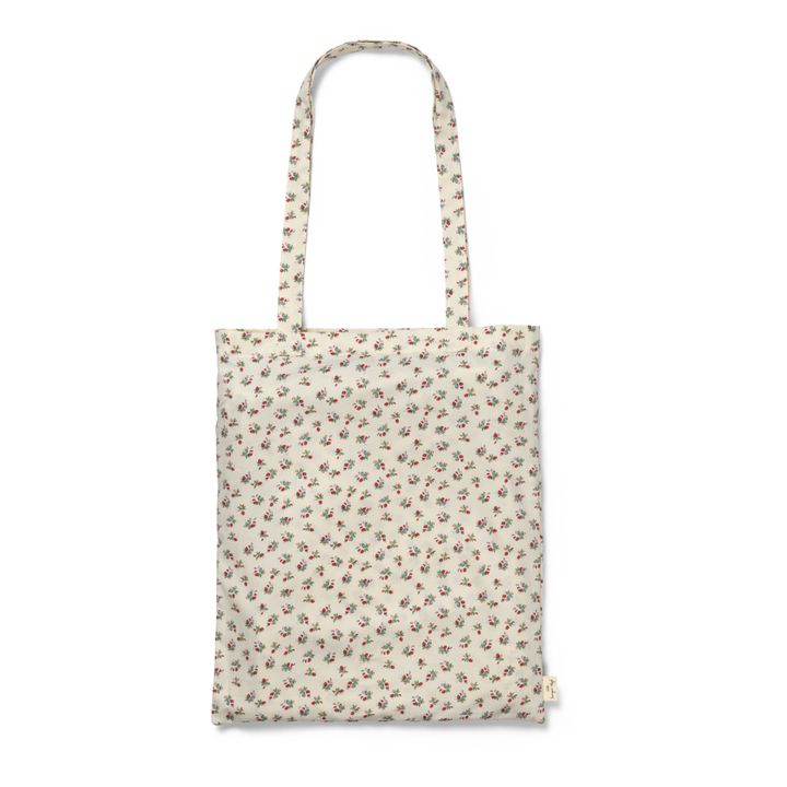 Parure de lit en coton bio Fleur tricolore | Ecru- Immagine del prodotto n°1