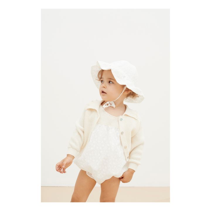 Cardigan Antonella in cotone organico | Ecru- Immagine del prodotto n°1
