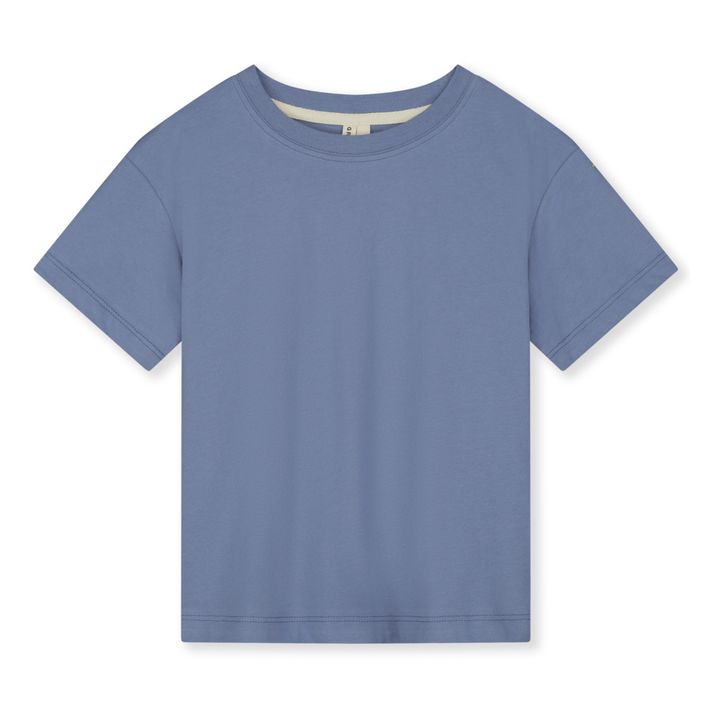 Camiseta de algodón ecológico Oversize | Azul- Imagen del producto n°0