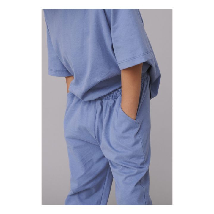 Camiseta de algodón ecológico Oversize | Azul- Imagen del producto n°4