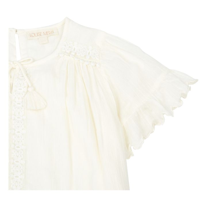 Feliza Organic Cotton Blouse | Ecru- Immagine del prodotto n°4