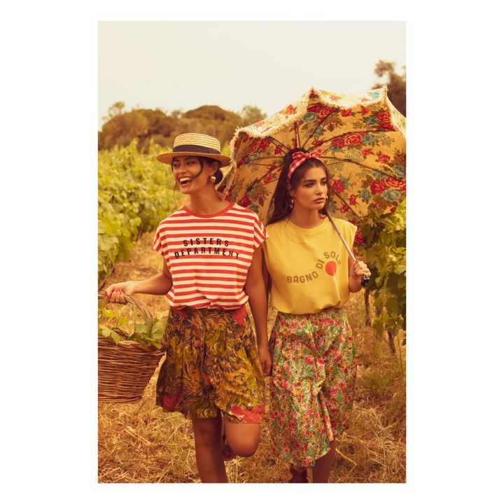 Camiseta de algodón orgánico Sophie | Amarillo palo- Imagen del producto n°3