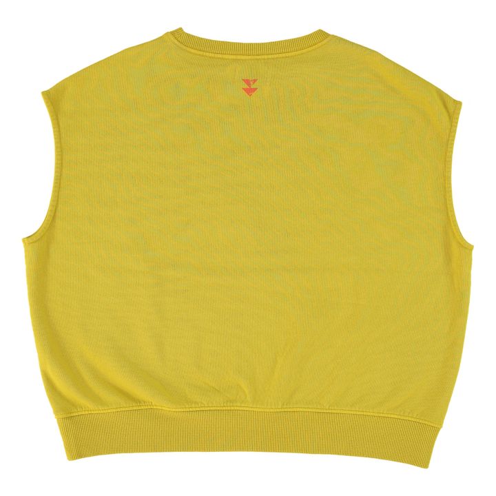 Charlotte Sleeveless Organic Cotton Sweater | Giallo senape- Immagine del prodotto n°3