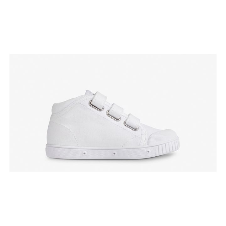 Zapatillas altas de lona con velcro B2 | Blanco- Imagen del producto n°2