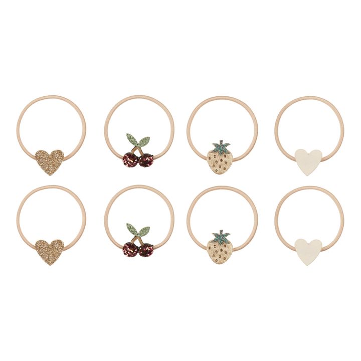 8er Set Haarbänder Früchte | Cremefarben- Produktbild Nr. 0