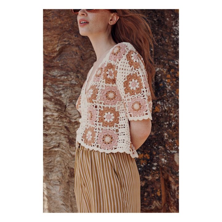 Mallaury Crochet Cardigan | Crudo- Imagen del producto n°3