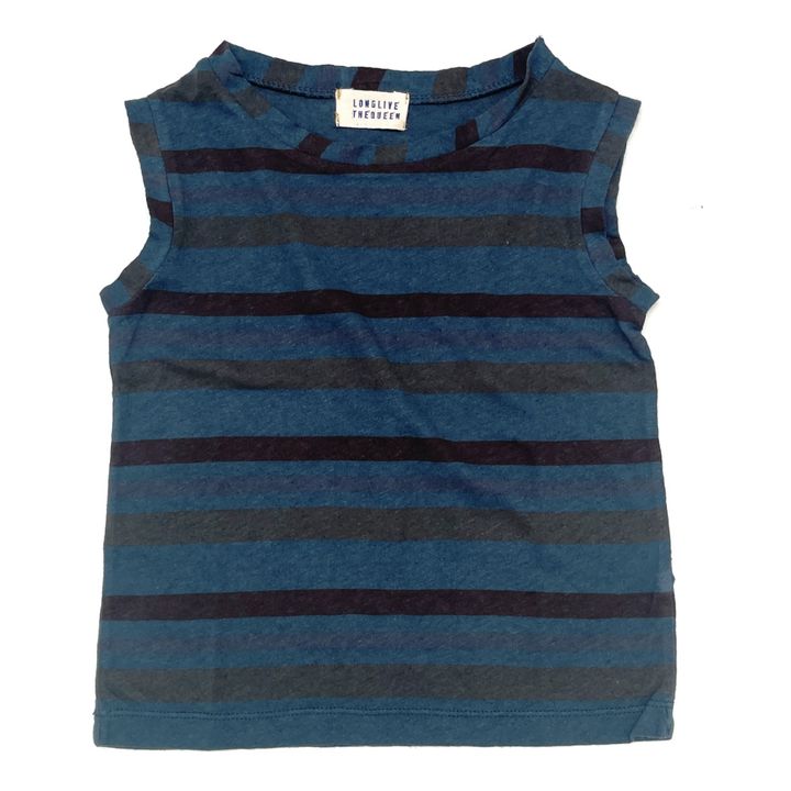 Camiseta de tirantes de algodón orgánico | Azul- Imagen del producto n°0