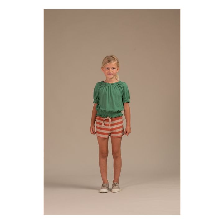 Shorts gestreift Frottee Bio-Baumwolle | Beige- Produktbild Nr. 1