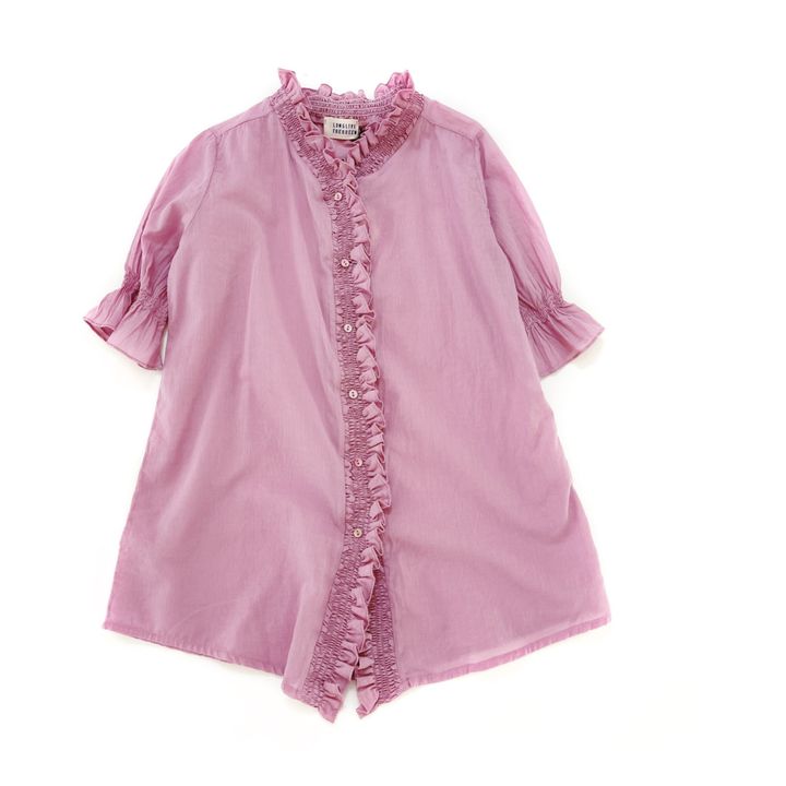 Robe Zoe Coton Bio | Rose- Image produit n°0