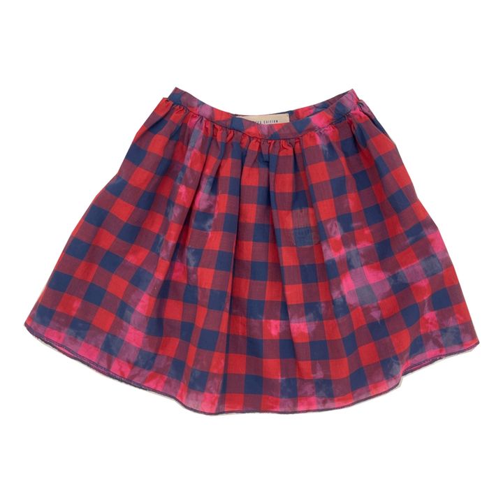 Organic Cotton Checked Skirt | Rojo- Imagen del producto n°0