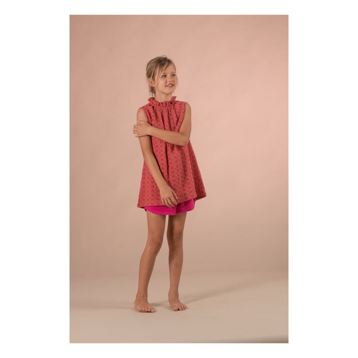 Robe Brodée Coton Bio | Violet- Image produit n°1