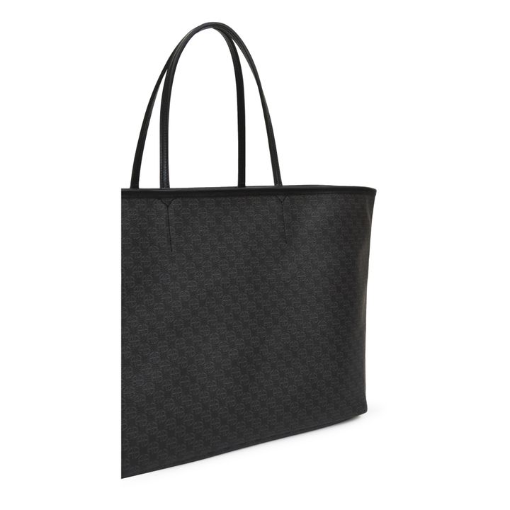 Emma Monogrammed Tote Bag | Nero- Immagine del prodotto n°3