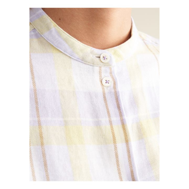 Camicia Gorky a quadri in cotone e lino - Collezione Donna | Giallo- Immagine del prodotto n°5