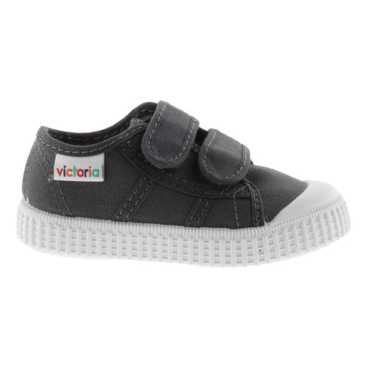 Tiras Lona Velcro Sneakers | Grigio scuro- Immagine del prodotto n°0