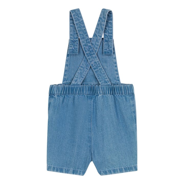 Organic Cotton Denim Short Overalls | Blue- Product image n°5