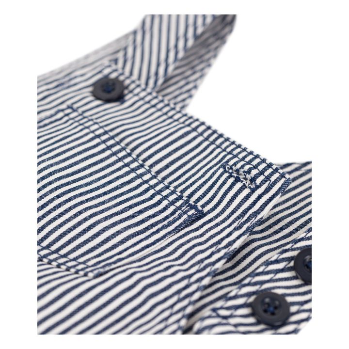 Kurze Latzhose aus Bio-Baumwollstoff | Navy- Produktbild Nr. 4